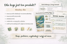 Karta badacza "Zwierzę Australii".  Łańcuch pokarmowy Wielkiej Rafy Koralowej.  Przystosowania do życia w suszy. [GEOGRAFIA]