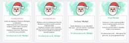 Podziękowania za przybycie MIKOŁAJA - 4 wersje