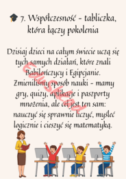🧮 Historia tabliczki mnożenia – gazetka szkolna / plakat edukacyjny