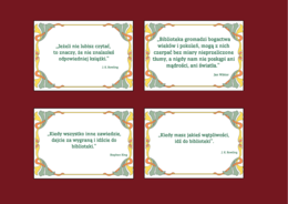 MIESIĄC BIBLIOTEK SZKOLNYCH – biblioteka – gazetka – cytaty – wersja 2