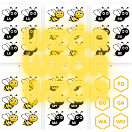Pszczółki - czytanie sylabowe, sylaby otwarte