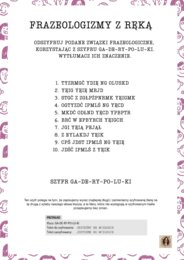 "Frazeologiczny bzdurnik polonisty" - zbiór zadań.