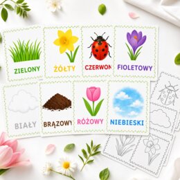 Kolory wiosny - karty sensoryczne