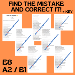 FIND THE MISTAKE AND CORRECT IT!