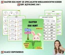 Easter Mega Pack 4w1 – materiały na angielski A1–B2+ | speaking, gry, escape room, lekcje wielkanocne