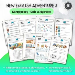 New English Adventure 2 – Unit 4: My room – Karty pracy dla klasy 2
