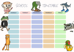 Plan lekcji Brainrot / Brainrot timetable - wersja angielska
