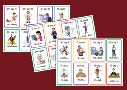 KARTY ORTOGRAFICZNE – ortografia – ZAWODY - 64 szt.