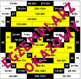 Dodawanie i odejmowanie do 200 kolorowanka kodowanka