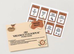 Biologia. Klasa 6. Kręgowce stałocieplne. Ptaki i ssaki. Gra edukacyjna. Jeden z dziesięciu. Pytania i odpowiedzi.