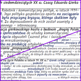 Polska w latach siedemdziesiątych XX w. Czasy Edwarda Gierka - notatki i karta pracy