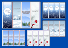 ZIMA – zakładki do książek – zakładka – biblioteka – świetlica – wersja 3