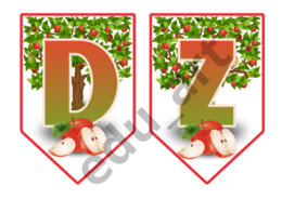 Girlanda na Dzień Jabłka – Estetyczny baner z motywem sadu i personalizowanym proporczykiem (Gotowy zestaw PDF)