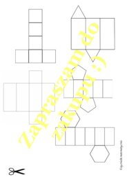 Lapbook Graniastosłupy - propozycja materiałów.