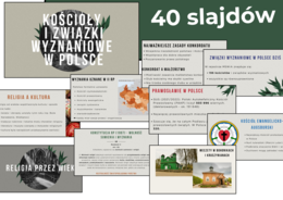 Prezentacja „Kościoły i związki wyznaniowe w Polsce” – gotowe slajdy na lekcję WOS / edukacji obywatelskiej