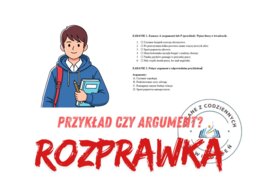 KARTA PRACY – ARGUMENT CZY PRZYKŁAD? Zestaw 1