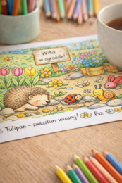 Kolorowanka "Wiosenny ogród"