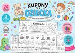 Kupony dla Dziecka do Druku PDF A4 – 24 Kupony Miłości i Zabawy | Prezent DIY dla Dzieci