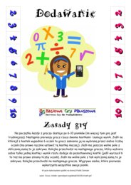 Dodawanie – Gra planszowa