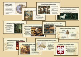 🦅LEGENDA O LECHU, CZECHU I RUSIE - legendy - prezentacja 12 slajdów + tekst legendy