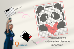 Walentynkowe kodowanie - pisemne mnożenie. Matematyka kl. 4-8. zajęcia wyrównawcze. Zastępstwo.