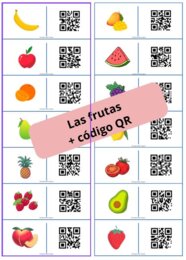 Domino obrazkowe z kodami QR! (Las frutas - owoce)