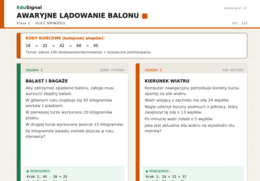 Awaryjne Lądowanie Balonu | Escape room — dodawanie i odejmowanie do 100, klasa 2 | karta ucznia + klucz + fiszki narracyjne