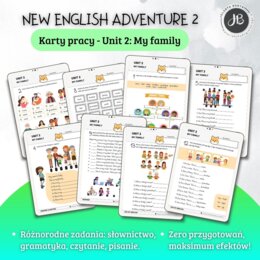 New English Adventure 2 – Unit 2: My family – Karty pracy dla klasy 2
