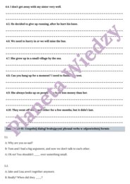 PHRASAL VERBS PART 1– Zbiór zadań do egzaminu ósmoklasisty z języka angielskiego. Poziom A2/A2+ – uzupełnienie luk w tekstach, układanie historii, użycie phrasal verbs w codziennym życiu