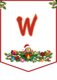 WESOŁYCH ŚWIĄT – Boże Narodzenie – GIRLANDA – biblioteka – świetlica – przedszkole – gazetka – wersja 4