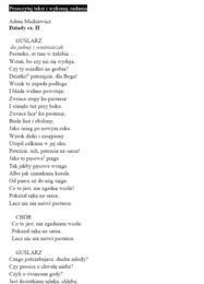 Egzamin ósmoklasisty – Arkusz z języka polskiego „Dziady cz. II” | Pełny test z kluczem odpowiedzi