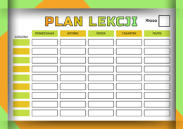 Uroczy Plan Lekcji w formacie A4 – plik PDF
