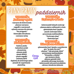 Plan pracy na październik
