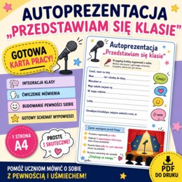 Autoprezentacja. Przedstawiam się klasie