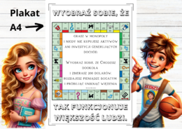 Plakat motywacyjny - monopoly