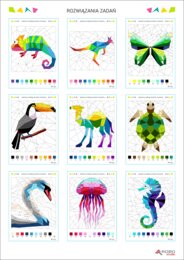 DZIEŃ TABLICZKI MNOŻENIA Tabliczka mnożenia, kolorowanka według wyników mnożenia, mnożenie od 1-100, wielokrotności, klasa 2, 3, 4, 5