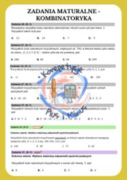Zadania maturalne - kombinatoryka
