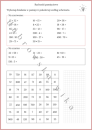 Rachunki pamięciowe - kodowanka