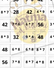 Tabliczka mnożenia - klasyczne domino