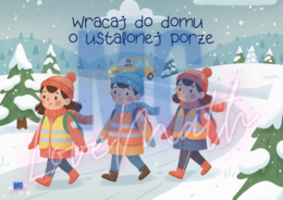 Bezpieczne ferie zimowe - prezentacja, gazetka