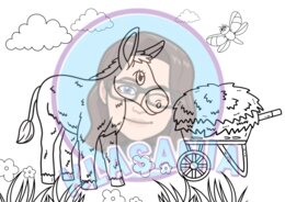 Czytanie sylabami. Poznawanie zwierząt wiejskich - plus kolorowanki.