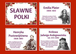 DZIEŃ KOBIET - – gazetka - SŁAWNE POLKI – biblioteka – świetlica – 24 strony – wersja 3