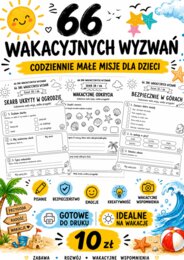 ☀️ 66 kart pracy wakacyjnych wyzwań dla dzieci! ☀️