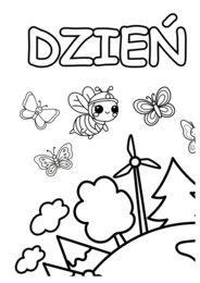 DZIEŃ ZIEMI - kolorowanka wielkoformatowa XXL