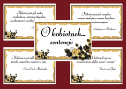 SENTENCJE o kobietach - DZIEŃ KOBIET – gazetka – biblioteka – świetlica – 16 stron – wersja 1