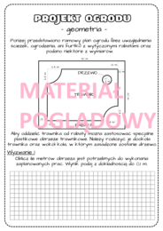 Projekt edukacyjny – klasa 6, 7, 8. Innowacja pedagogiczna. Obliczenia praktyczne. Projekt ogrodu. Geometria