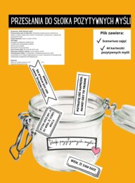 Karteczki, przesłania motywujące - słoik pozytywnych myśli