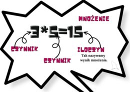 notatka/wklejka do zeszytu nazwy poszczególnych części działań