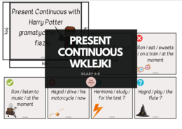 PRESENT CONTINUOUS - wklejki dla klas 6-8