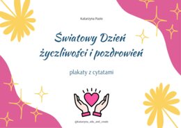 Plakaty - cytaty związane z życzliwością